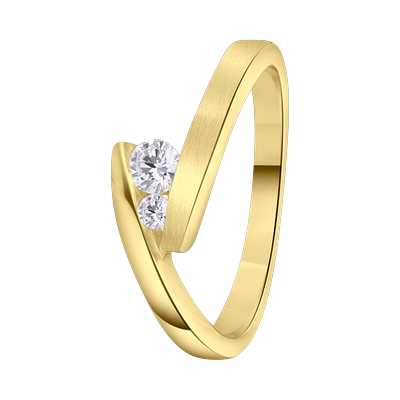 Lucardi Ringe 925 Silber Gold - 55mm Damen Image