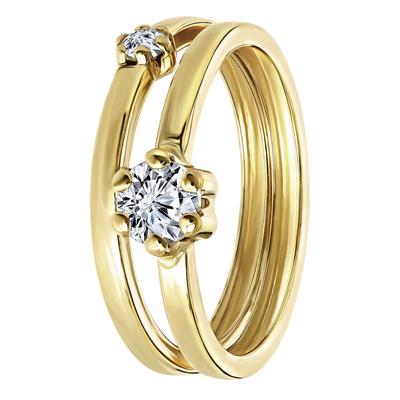 Lucardi Ringe 9 carat 585 Gold - 55mm Damen Image