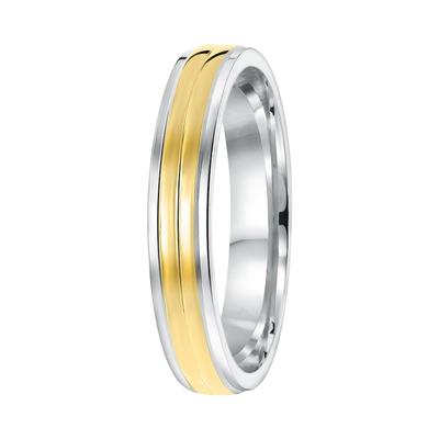 Lucardi Ringe 'San Sebastian' 925 Silber - silbern-goldfarbig 66mm Herren Image