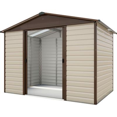 Gerätehaus YARDMASTER "Brandenburg 106", grau (taupe), Stahlblech, Gerätehäuser, Metall Image