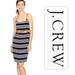 J. Crew Dresses | J. Crew 100% Silk Navy And Cream Striped Dress | Color: Blue/Cream | Size: 4