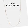 Coach Jewelry | Coach Signature Gold Pave Crystal Logo Luxury Long Accessory Necklace | Color: Gold | Size: Os