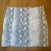 Free People Skirts | Free People Gray White Snakeskin Print Mini Skirt Size 10 | Color: Gray/White | Size: 10