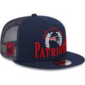 Men's New Era Navy England Patriots Collegiate Trucker 9FIFTY Snapback Hat