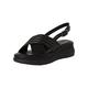 Tamaris Damen Sandaletten, Frauen Sandalen,TOUCHit-Fußbett,sommerschuhe,freizeitschuhe,offene schuhe,strandschuhe,bequem,BLACK LEATHER,38 EU