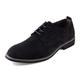 Mens Suede Shoes Brogues Dress Shoes Classic Casual Oxfords Formal Lace-ups Derbys Shoes Black UK 7