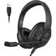 EKSA H2 USB Headset with Microphone for PC Laptop, Computer Headsets with Noise Canceling Mic, Audio Control & Busy Light, Wired Office Headset for Business/Call Center/Zoom/Teams