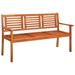 Walmeck 3-Seater Patio Bench 59.1 Solid Eucalyptus Wood