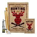 Angeleno Heritage Deer & Beer Sports Hunting 28 x 40 in. Double-Sided Decorative Vertical House Flags Kit for Decoration Banner Garden Yard Gift