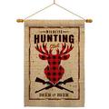 Angeleno Heritage Deer & Beer Sports Hunting 28 x 40 in. Double-Sided Decorative Vertical House Flag Set for Decoration Banner Garden Yard Gift