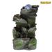 Water Fountains Indoor with Colorful Rolling Ball Stacked Rocks Waterfall Feature - Quiet and Relaxing Water Sound - Tabletop Relaxion Fountains for Home Office Decor