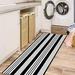 Runner Rug Striped Kitchen Runner Cotton Woven Machine Washable Indoor Outdoor Rug Hallway Runner Rug Laundry Room Entryway Rug Stripe Carpet for Farmhouse/Bedroom/Entry Rug