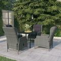 Walmeck 5 Piece Patio Dining Set Gray