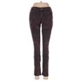 Joe's Jeans Jeggings - Mid/Reg Rise Skinny Leg Denim: Burgundy Bottoms - Women's Size 27 - Colored Wash