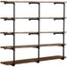 Industrial Wall Mount Iron Pipe Shelf Shelves Shelving Bracket Vintage Retro DIY Open Bookshelf DIY Storage offcie Room Kitchen Shelves (3Pcs 52 Tall 12 deep)