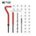 Mixfeer 30Pcs Metric Thread Insert Kit M5 M6 M8 M12 M14 Helicoil Car Pro Coil Tool M5 * 0.8