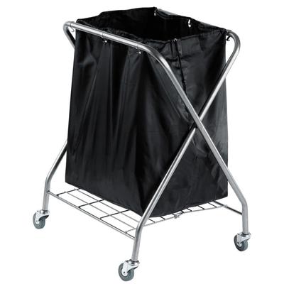 Hospitality 1 Source LHSTD01 Laundry Cart w/ 6 Bushel Capacity - Black Nylon Bag, Steel Frame