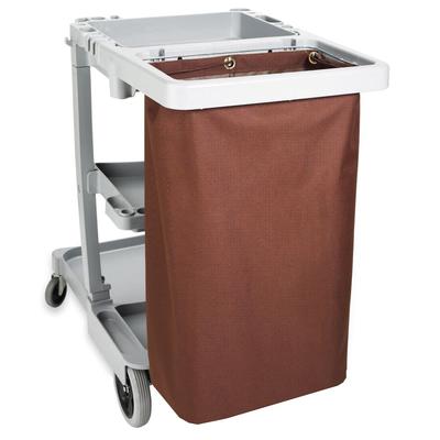 Hospitality 1 Source RHCBG33BR Polyester Housekeeping Bag w/ Grommets - 17"W x 11"D x 33"H, Brown, Case of 6