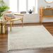 Huong 5'3" x 7' Modern Bone/Multi Brown/Cloud Gray/Smoke/Dark Gray Area Rug - Hauteloom