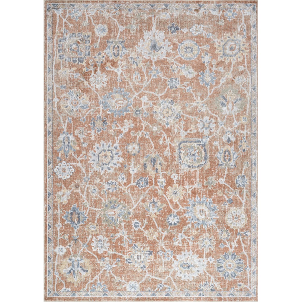 Tapis Vintage Lavable en Machine Terracotta 200x275