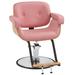 Inbox Zero Classic Hydraulic Wooden Salon Chair Barber Beauty Spa Hair Styling Chair M9262 | 28.9 W x 40 D in | Wayfair