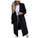 Dtydtpe 2024 Clearance Sales Winter Coats for Women 2024 New Solid Woolen Coat with Stand-Up Collar Coat Womens Long Sleeve Tops