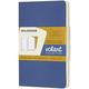 Moleskine Volant Journal Soft Cover Pocket (3.5 x 5.5 ) Plain/Blank Forget-Me-Not Blue/Amber Yellow 80 Pages (Set of 2)