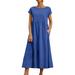 Soighxzc Casual Dress For Women Party Wedding Dress Solid Color Swing Dress Sleeveless Midi Dress Stretchy Maxi Dress Crew Neck Mini Dress