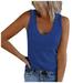 Dtydtpe Tank Top for Women Solid Tank Tops U-Neck Base Shirt Summer Casual Workout Tees Womens Tops