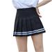iOPQO maxi dress for women Women Fashion High Waist Pleated Slim Solid A-line Skirt Plus Size Dress Black M