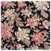 Black/Indigo 72 x 72 x 0.35 in Indoor Area Rug - Winston Porter Kamaar Floral Hand Tufted Wool/Area Rug in Black/Plum /Wool | Wayfair