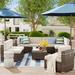 Latitude Run® Tonna Outdoor Patio Furniture Sets 9 Pic w/ Cover for Deck Balcony Yard Poolside w/Coffee Table Synthetic Wicker/All | Wayfair