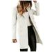 Dtydtpe Clearance Sales Shacket Jacket Women Wool Thin Coat Trench Jacket Ladies Slim Long Overcoat Outwear Womens Long Sleeve Tops Winter Coats for Women