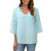 Womens Sheer Shirts Pack of Long Sleeve T Shirt Women Women Cutout V Neck Three quarter Sleeve Top Shirts Loose Shirt Cutout T Shirt Tunic Top Elegant Clothes Teachers Women Tee Shirts for Women plus