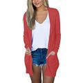 Wendunide 2024 Clearance Sales Cardigan for Women Long Sleeve Cardigan for Women Fall Open Front Cardigan with Pockets Casual Duster Lightweight Cardigan Sweater Womens Cardigan Watermelon Red S