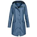 Dtydtpe Clearance Sales Shacket Jacket Women Solid Color Rain Jacket Outdoor Hoodie Waterproof Windproof Long Coat Womens Long Sleeve Tops Winter Coats for Women