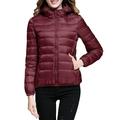 Dtydtpe 2024 Clearance Sales Women s Packable Down Jacket Lightweight Puffer Jacket Hooded Winter Coat Xl