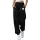 iOPQO Joggers for Women Sweatpants Women womens fall 2022 Womens Trousers Mid Waist Black Prints Long Pants Loose Casual Work Office Trousers Sweat Pants Bell Bottom Jeans White Pants L