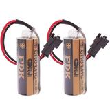 2Pc 3V 3000mAh Lithium Battery Replaces Fuji FDK CR8.LHC 17430 Toto CR8-LHC TH559EDV410R TOTO THP3053 Back Up Batteries for Eco EFVS Toto Flush Valves and Faucets