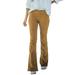 iOPQO Cargo Pants Women Wide Leg Sweatpants Women shorts for women Women Corduroy Flare Pants Elastic Waist Bell Bottom Trousers Corduroy Pants Women Flared Leggings Khaki Pants XL