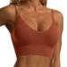 iOPQO lingerie for women Women Sports Bra Seamless Wireless Sport Bras For Yoga Workout Fitness Brief Push Up Crop Tops Camisoles Red One Size