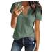 Oversized Band Tees for Women Juniors T Shirt Ladies TopsSolid Short SleeveHomeBasic Blouses Shirt Scoop Neck T Shirts Women 7 up T Shirts for Women