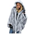 Dtydtpe Clearance Sales Shacket Jacket Women - Winter Plus Size Elegant Batwing Sleeve Coat Warm Outerwear Temperat Coat Hooded Jacket Womens Long Sleeve Tops Winter Coats for Women