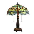 Radiance Goods Dragonfly Tiffany-Style Dark Bronze 2 Light Table Lamp 16 Wide