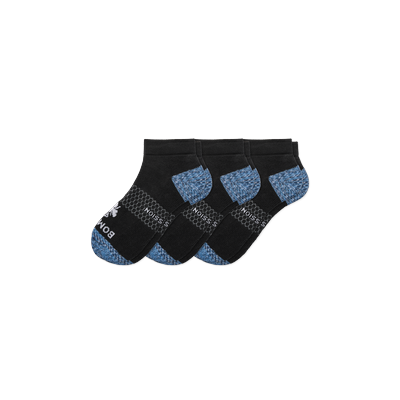 Women's Ankle Compression Socks 3-Pack - Black - Large - Cotton Blend - Bombas