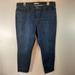 Levi's Jeans | Levis Womens Wedgie Skinny Jeans 22w Plus Button Fly Raw Hem Ankle Dark Wash | Color: Blue | Size: 22w