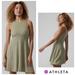 Athleta Dresses | *Athleta Santorini Thera Printed Dress Green Olive White Small Style # 531167-12 | Color: Green | Size: S