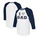 Women's Tiny Turnip White/Navy Houston Astros I Love Dad 3/4-Sleeve Raglan T-Shirt