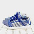 Adidas Shoes | Adidas Flyknit Lace Up Athletic White/Blue Running Shoes I1037 | Color: Blue/White | Size: 6.5