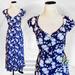 Anthropologie Dresses | 1990s Style Maeve Anthropologie Floral Lattice Back Maxi Dress, S/M | Color: Blue/White | Size: S